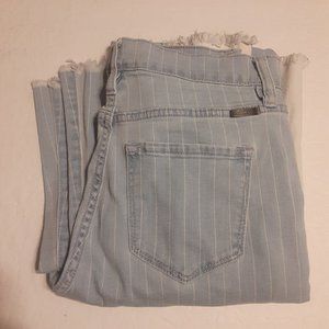 KanCan Women's Estilo High Waisted Striped Bell Bottom Jeans 144635 Size 7/27